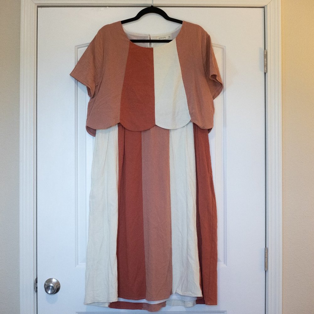XXL Roolee striped midi dress